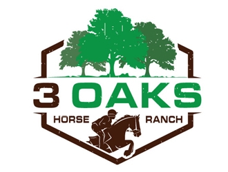 3 Oaks Horse Ranch logo design by shere