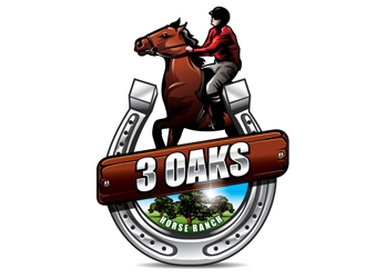 3 Oaks Horse Ranch logo design by shere