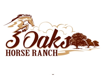 3 Oaks Horse Ranch logo design by shere