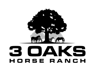 3 Oaks Horse Ranch logo design by keylogo
