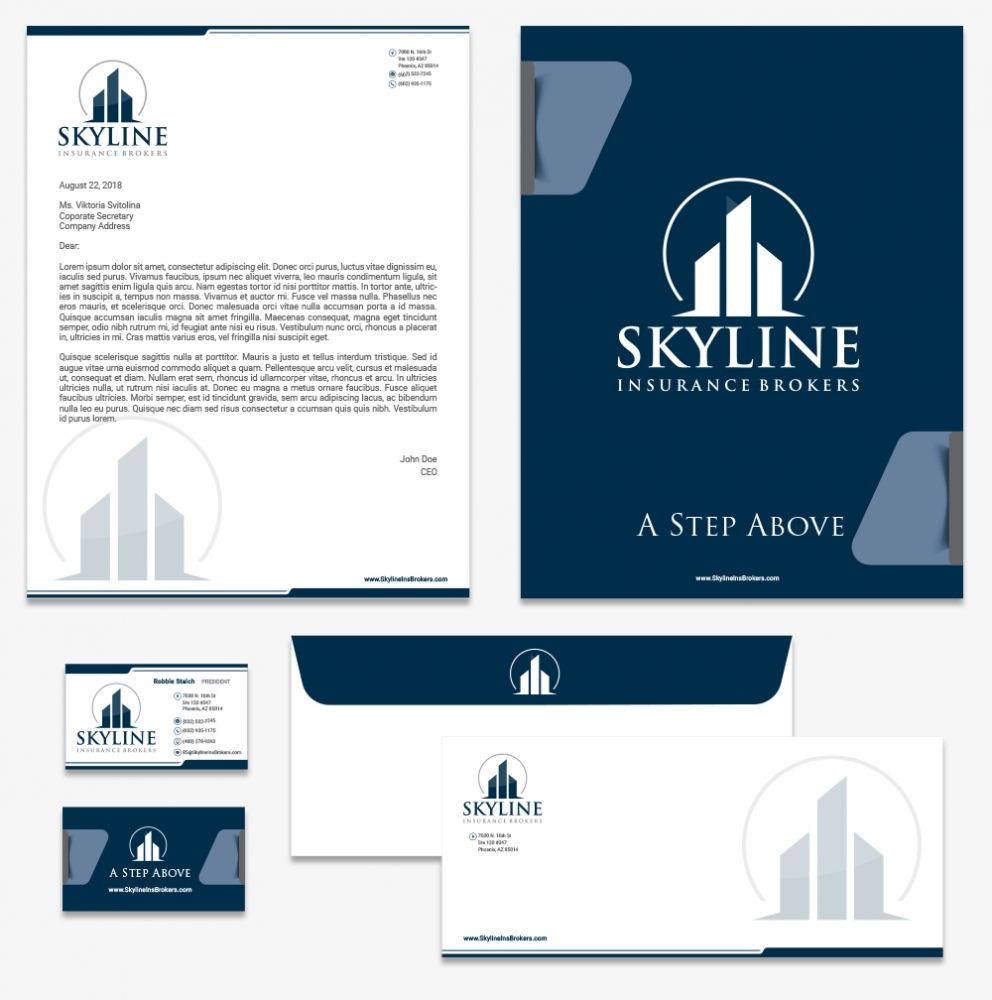 Skyline Insurance Brokers logo design by lbdesigns