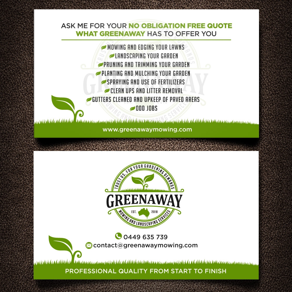 Greenaway - Mowing and Landscaping Services  logo design by scriotx