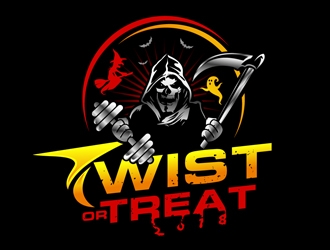 Twist or Treat (logo name) Twisted Cycle (Company Name)  logo design by DreamLogoDesign