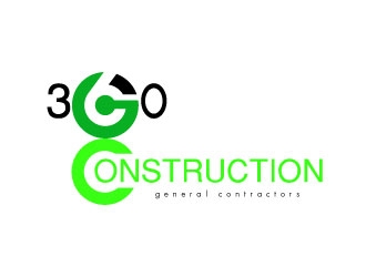 360 CONSTRUCTION logo design by sanworks