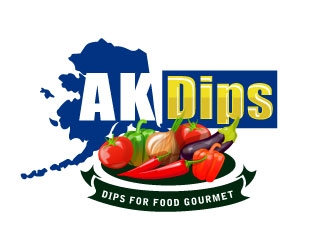 AK Dips logo design by sanworks