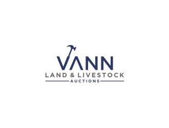 Vann Land & Livestock Auctioneer logo design by bricton