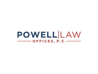 Powell Law Offices, P.C. logo design by bricton