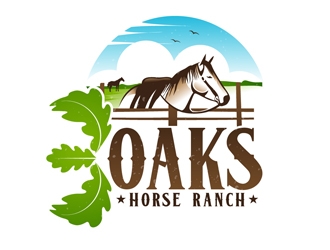 3 Oaks Horse Ranch logo design by DreamLogoDesign