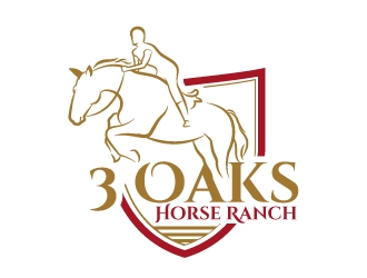 3 Oaks Horse Ranch logo design by Suvendu
