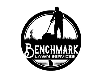 Benchmark Lawn Services  logo design by Suvendu