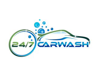 24/7 CarWash logo design by hidro