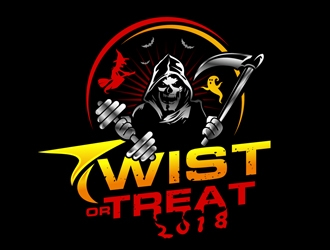 Twist or Treat (logo name) Twisted Cycle (Company Name)  logo design by DreamLogoDesign