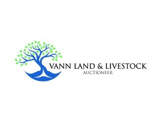 Vann Land &amp; Livestock Auctioneer logo design by jetzu