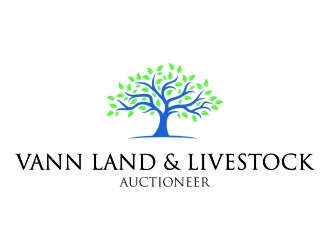 Vann Land & Livestock Auctioneer logo design by jetzu