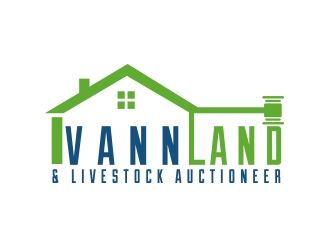 Vann Land & Livestock Auctioneer logo design by fawadyk