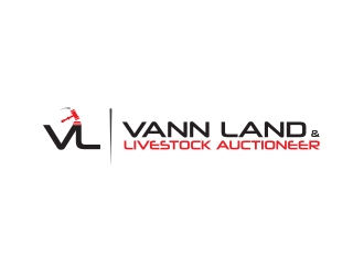 Vann Land & Livestock Auctioneer logo design by zubi