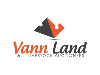 Vann Land & Livestock Auctioneer logo design by zubi