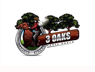 3 Oaks Horse Ranch logo design by shere