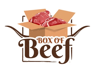 Box of Beef logo design by DreamLogoDesign