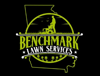 Benchmark Lawn Services  logo design by DreamLogoDesign
