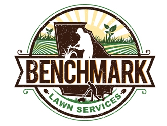 Benchmark Lawn Services  logo design by shere