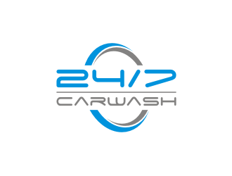 24/7 CarWash logo design by rief