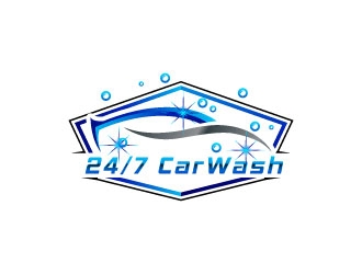 24/7 CarWash logo design by uttam
