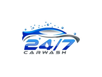24/7 CarWash logo design by uttam
