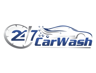 24/7 CarWash logo design by ruki