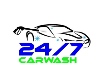 24/7 CarWash logo design by karjen