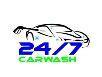24/7 CarWash logo design by KDesigns
