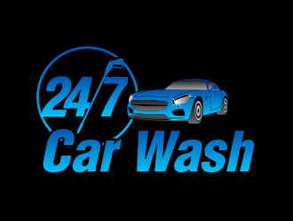 24/7 CarWash logo design by beejo