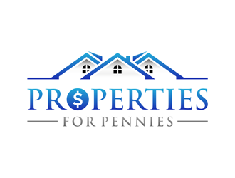 Properties For Pennies logo design by alby