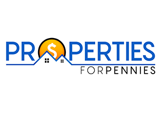 Properties For Pennies logo design by 3Dlogos