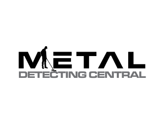 metal detecting central logo design by oke2angconcept