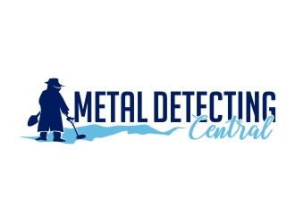 metal detecting central logo design by aladi