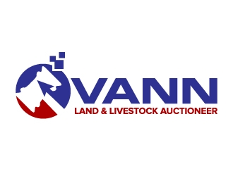 Vann Land & Livestock Auctioneer logo design by jaize