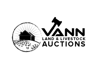 Vann Land &amp; Livestock Auctioneer logo design by BeDesign