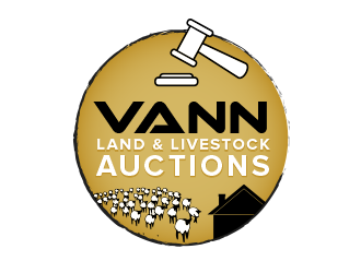 Vann Land & Livestock Auctioneer logo design by BeDesign