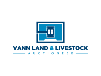 Vann Land & Livestock Auctioneer logo design by pencilhand