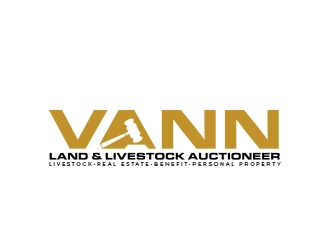 Vann Land & Livestock Auctioneer logo design by MarkindDesign