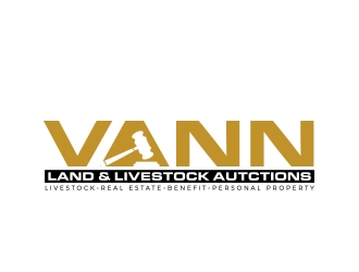 Vann Land & Livestock Auctioneer logo design by MarkindDesign