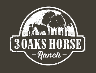 3 Oaks Horse Ranch logo design by ORPiXELSTUDIOS