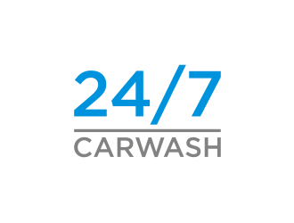 24/7 CarWash logo design by rief