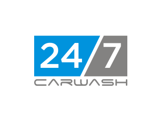 24/7 CarWash logo design by rief