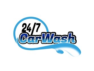 24/7 CarWash logo design by bougalla005