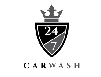 24/7 CarWash logo design by shere