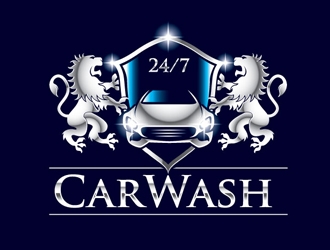 24/7 CarWash logo design by shere
