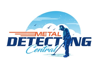 metal detecting central logo design by DreamLogoDesign