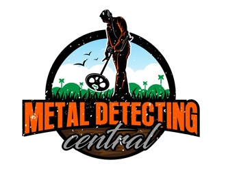 metal detecting central logo design by DreamLogoDesign